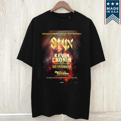 Styx e Kevin Cronin Band Tour 2025 Maglietta Taglia Completa S-4XL