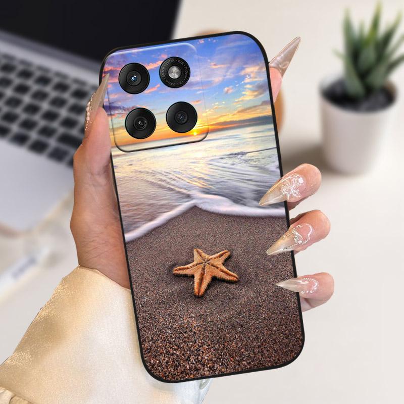 For Motorola Edge 70 5G Case Soft Silicone TPU Fashion Animal Flower Phone Cover For Motorola Moto X70 Air 5G Protective Shell