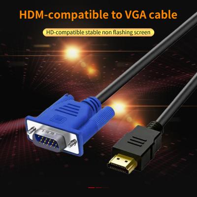 1,5m HDMI-kompatibel zu Störungsarm Hohe Klarheit HDMI-kompatibel VGA-Kabel Stecker auf VGA-Stecker Konverter für Desktop