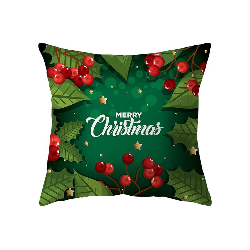 Home Decoration Merry Christmas Santa Claus Print Pattern Cushion Cover Home Living Room Sofa Decoration Pillow Pillow Cover