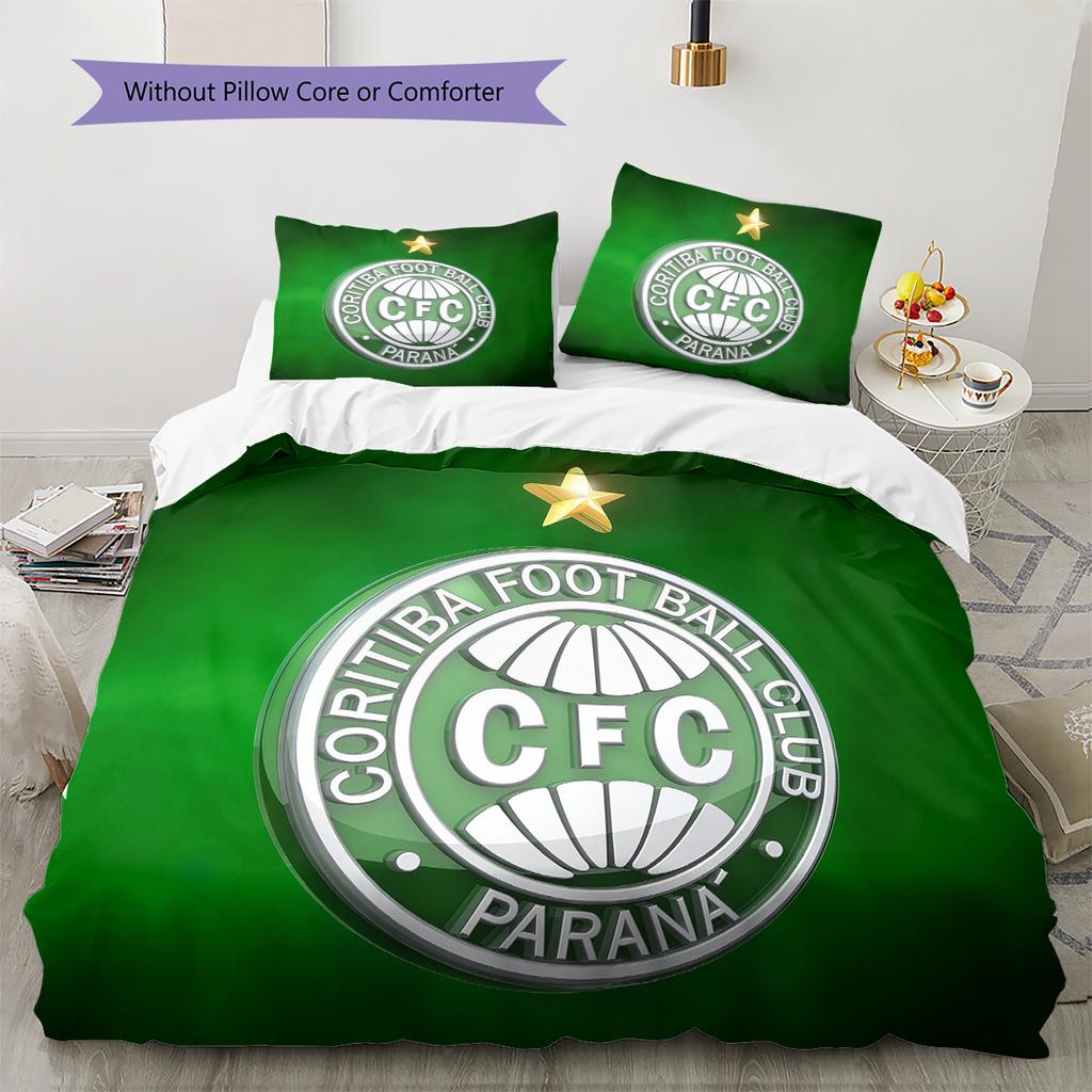 Biancheria da letto con motivo Coritiba FC Decorazione per la casa Regalo di compleanno (1 * copripiumino + 2 * federa, senza nucleo)