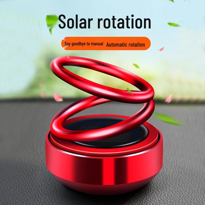 Creative Solar Double Ring Car Air Freshener Ornament