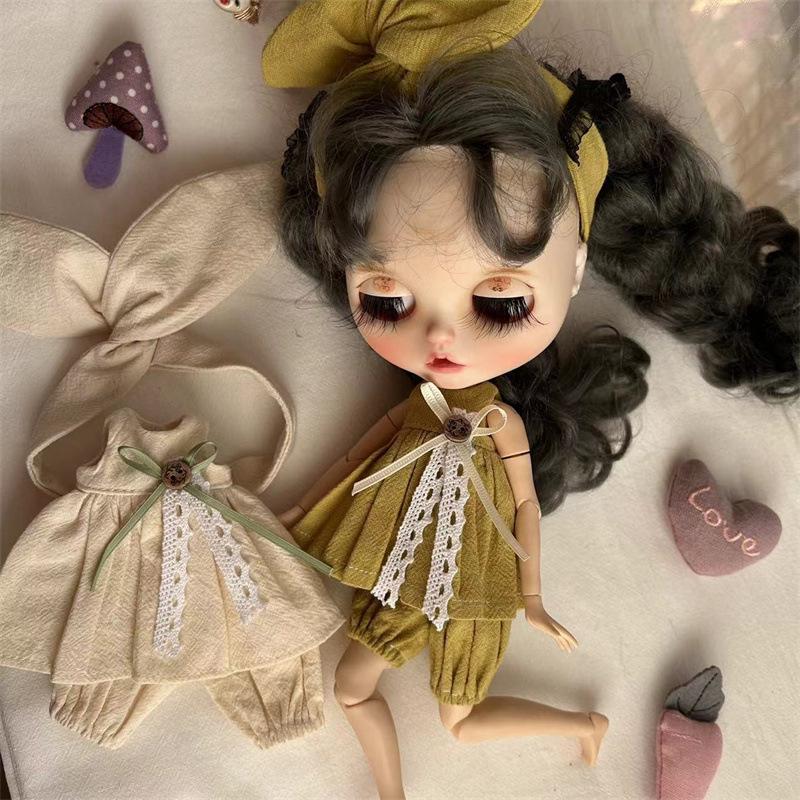 Retro Skirt Set for Blythe Dolls with Headband (OB22/OB24/Azone)