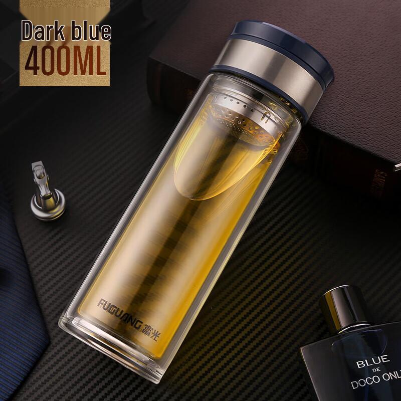 Fuguang Double-Layer Glass Tea Infuser Mug