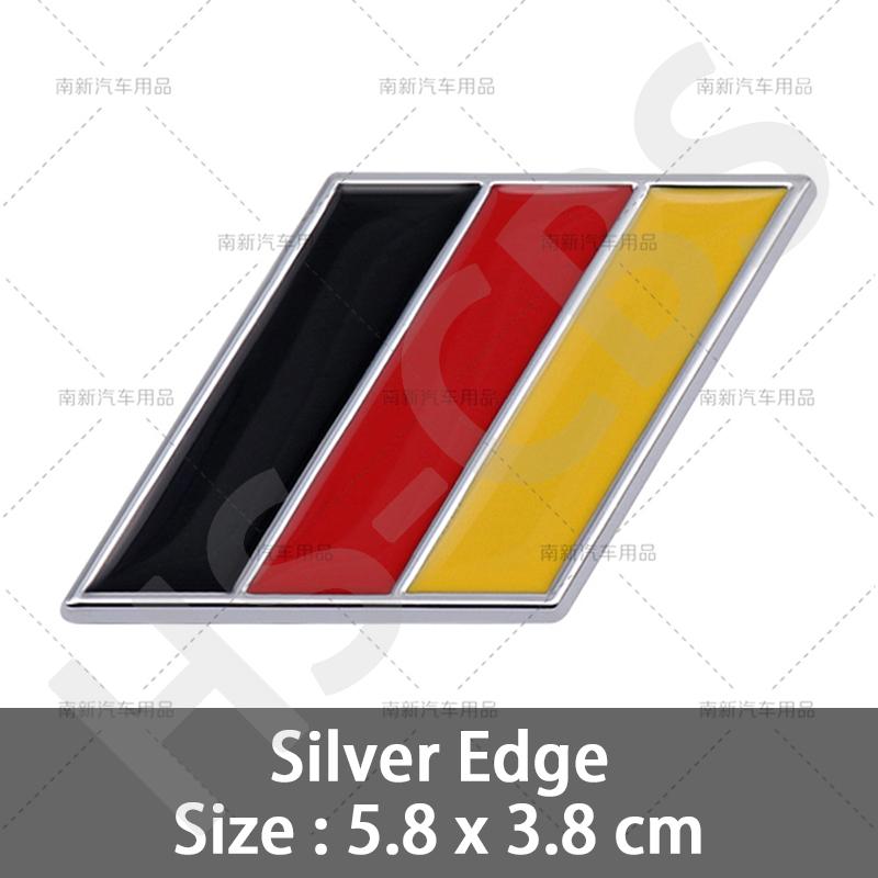 Metall Deutsch Französisch Italienisch Nationalflagge Dreifarbiges Emblem Auto Kotflügel Abzeichen Karosserie Seite Heck Kofferraum Klebeaufkleber Zubehör
