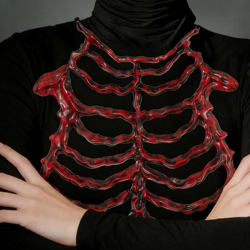 Scheletro di Plastica Realistico Costume Accessori Per Feste di Halloween e Spettacoli Teatrali Con Design Dettagliato