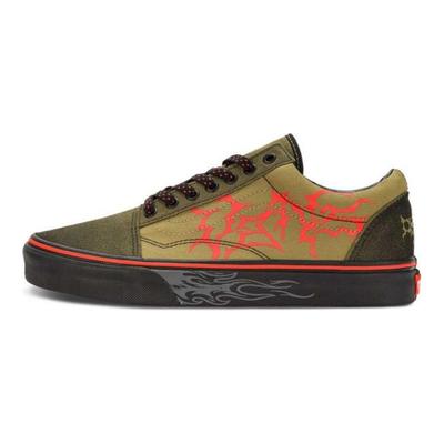 Okeh X Scarpe da Skate Old Skool in Pelle Comode alla Moda Resistenti Basse Sneakers Unisex Marroni VN000D3H203