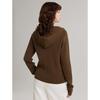 ELLE Women's Elegant Hooded Merino Wool Knit Sweater