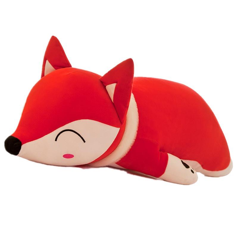 Large Fox Plush Toy Soft Stuffed Animal Pillow Creative Gift For Girls Birthday Present 35cm 50cm 60cm 70cm 90cm 1.2m