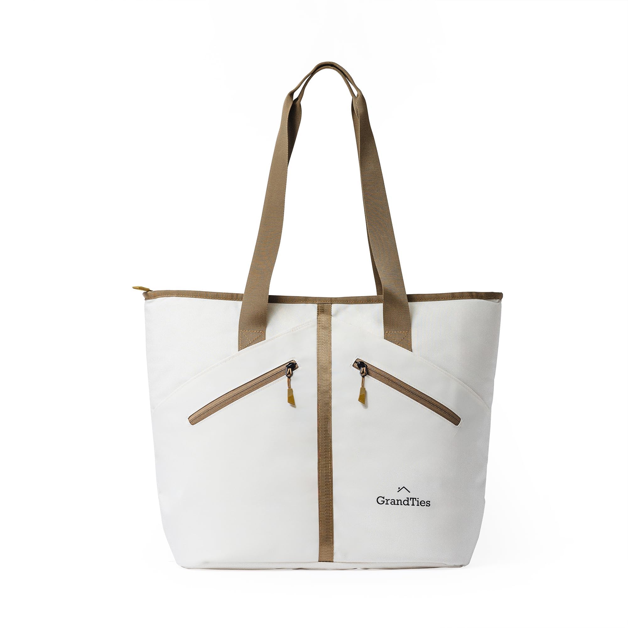 

GrandTies Insulated Cooler Bag Cooler Bag Tote, (Ivory White)