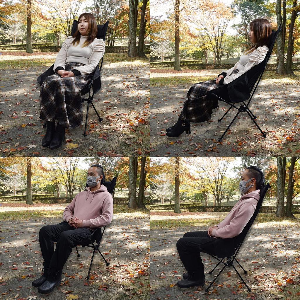Chair WINGEAR Outdoor Chair Folding Chair Low Chair Camping High Chair Chair Lightweight Compact Load Capacity 120kg Aluminum Alloy Camping Chair
