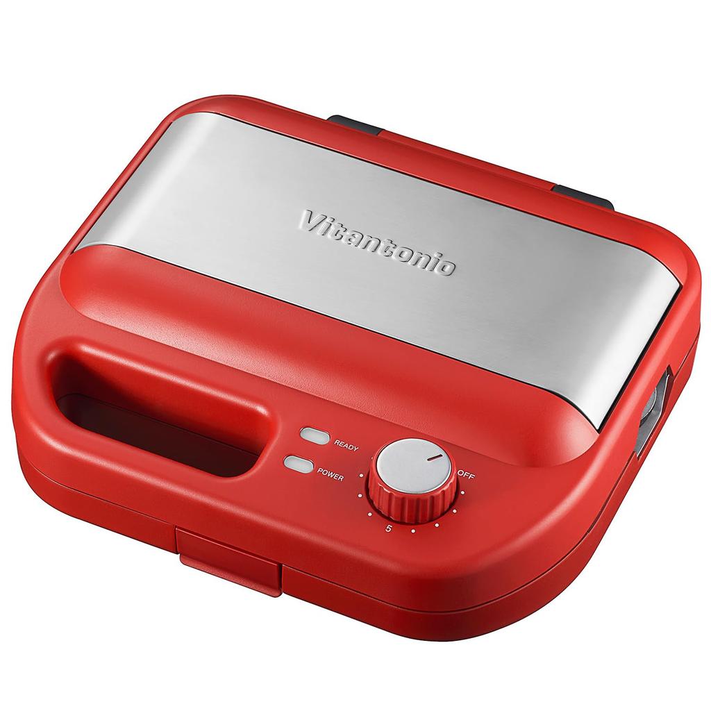 Waffle Hot Sand Baker Color Now Comes with 2 Types of Hot Sand Maker Electric Waffle Maker Sandwich Maker [Vitantonio Official] & (VWH-600-R) [New