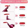 Professional Nail Clipper U Shape Stainless Steel Trimming Straight Cutter With 10Pcs Magnet Nail Art Trimmer Kit Manicure Salon