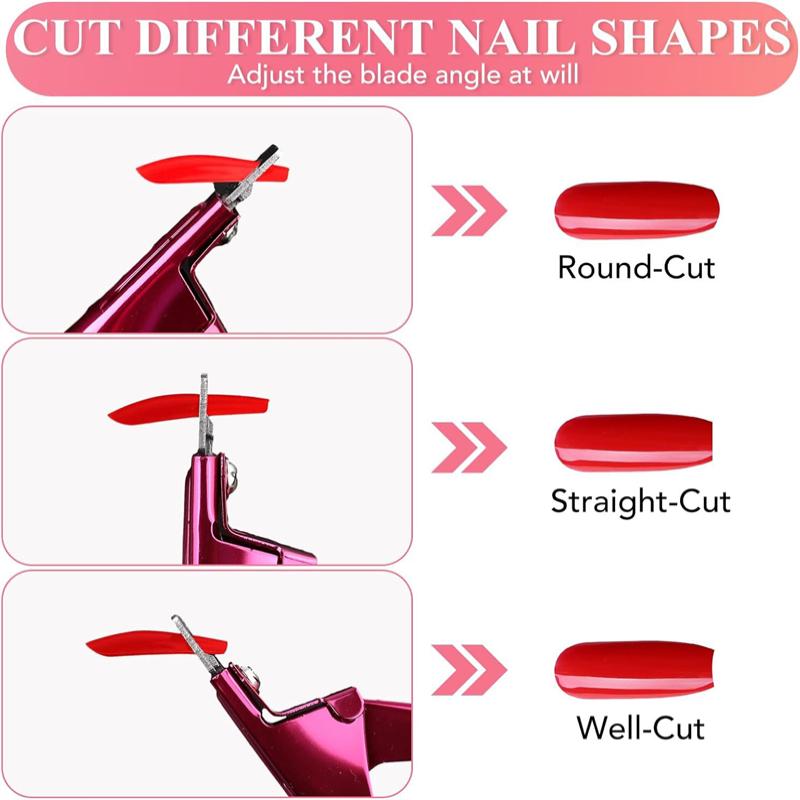 Professional Nail Clipper U Shape Stainless Steel Trimming Straight Cutter With 10Pcs Magnet Nail Art Trimmer Kit Manicure Salon