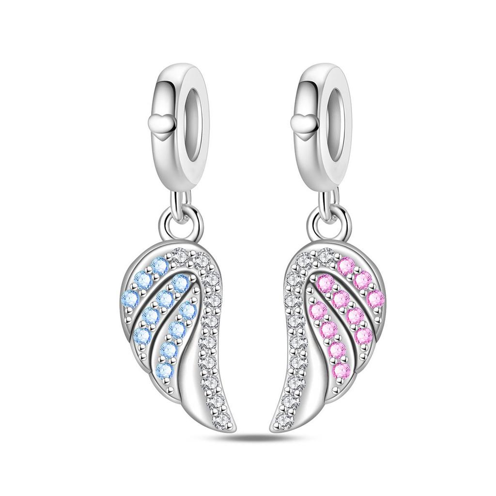 2026 Wings Feather Eternal Love Charm Charm Beads DIY Jewelry Bracelet Accessories 925 Silver