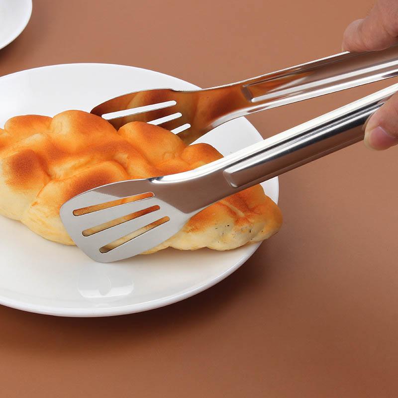 Stainless Steel Food Tongs Bbq Kitchen Utensils Buffet Cooking Tools Anti Heat Bread Clip Pastry Clamp Barbecue Kitchen Tongs