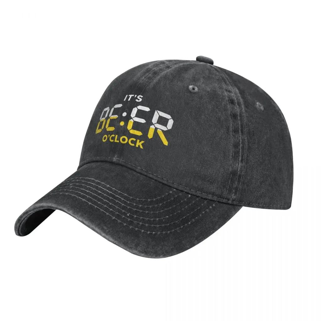 It's Beer O'Clock Denim Baseball Cap Beer Lover Unisex Casual Trucker Hat Spring Classic Kpop Hot Sale Baseball Caps
