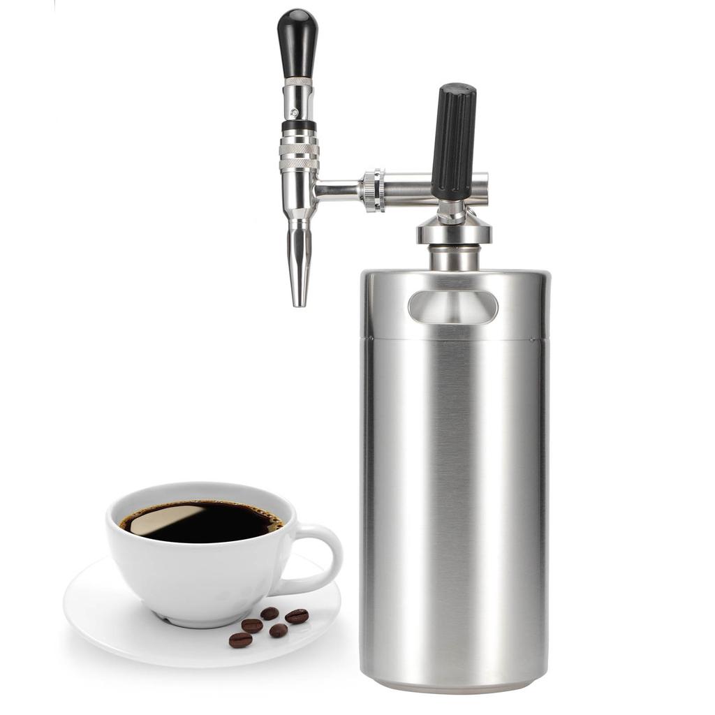 Nitro Cold Brew Kaffebryggare Rostfri Keg Kväve Kaffemaskin Dispenser System Kit 3.6L