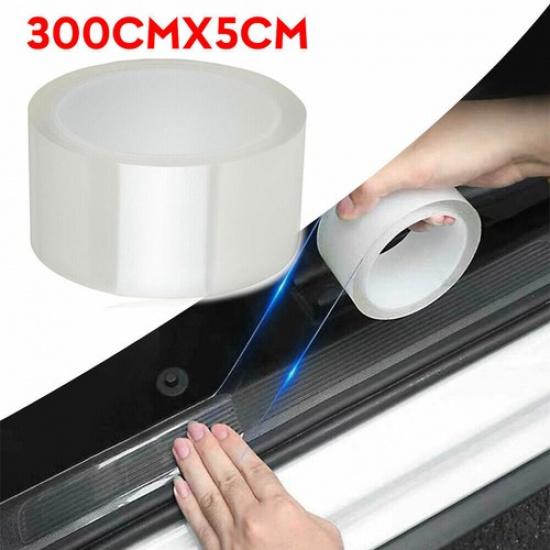 Clear Strip Accessories Car Door Sill Protector Scuff Plate Trim Sticker Strip
