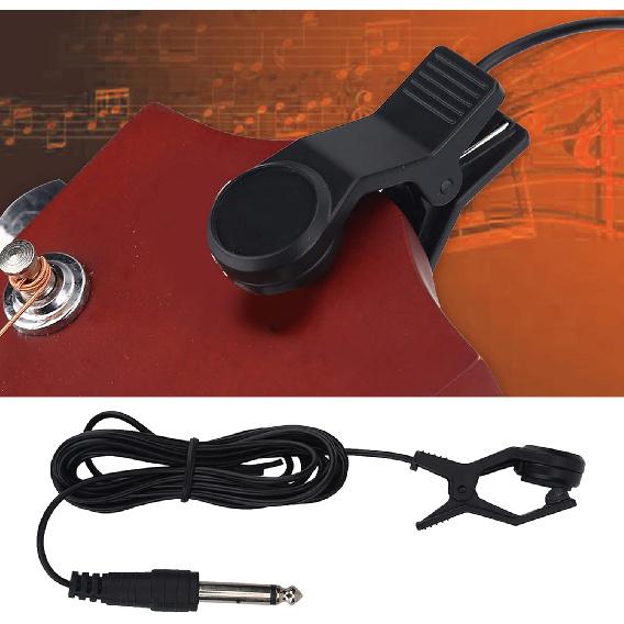 Clip On MicrophoneInstrument PickupTuner Vocal Pickup, Portable Pickup Microphone Universal Tuner Vocal Pick Up Tuner MicrophonePickups & Pickup