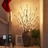 PEIDUO Lighted Brown Branches with Timer, 30Inch 3PK 60 LED Pathway Lights, Willow Branch Lights for Home Decorations Indoor Apartment Outdoor Stake