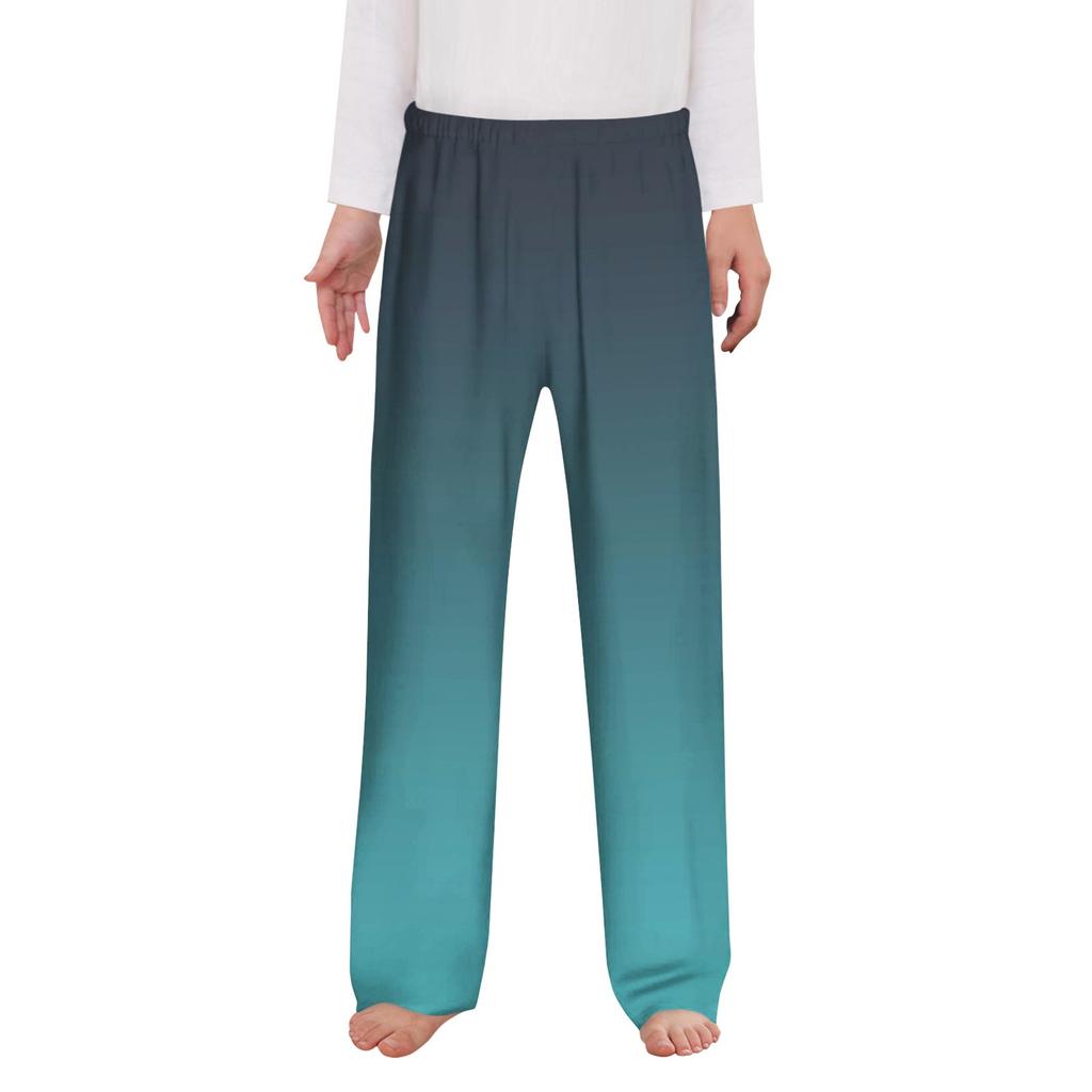 Pyjamahose für Jungen, lang, kariert, weiche Hose mit Taschen