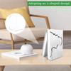 10Pcs Acrylic Book End for Shelves Transparent Bookend Decorative Book Stopper for Bedroom Office Library School Decoration