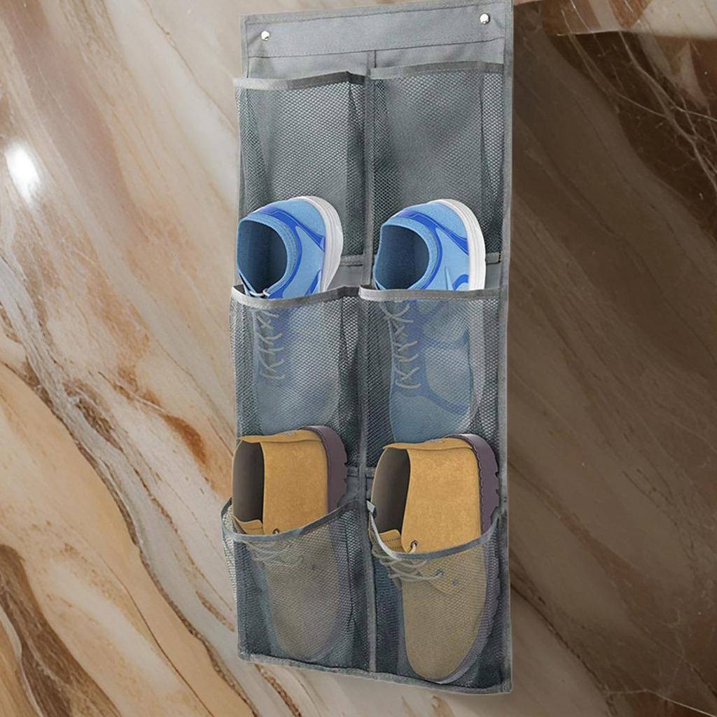 6 Pocket Hanging Storage Organizers Practical 6 Compartment Nonwoven Hanging Bag For Organizing Bathroom Necessities