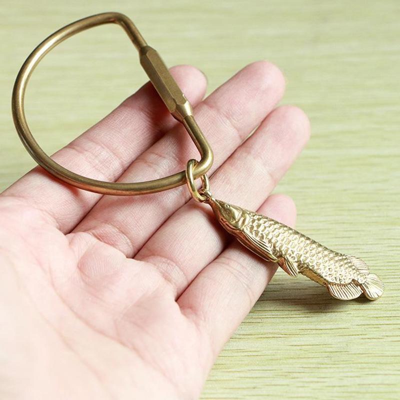 Retro Mosiężne Zawieszki Ryby Wisiorek DIY Brelok Biżuteria Dekoracja Domu Rzemiosło