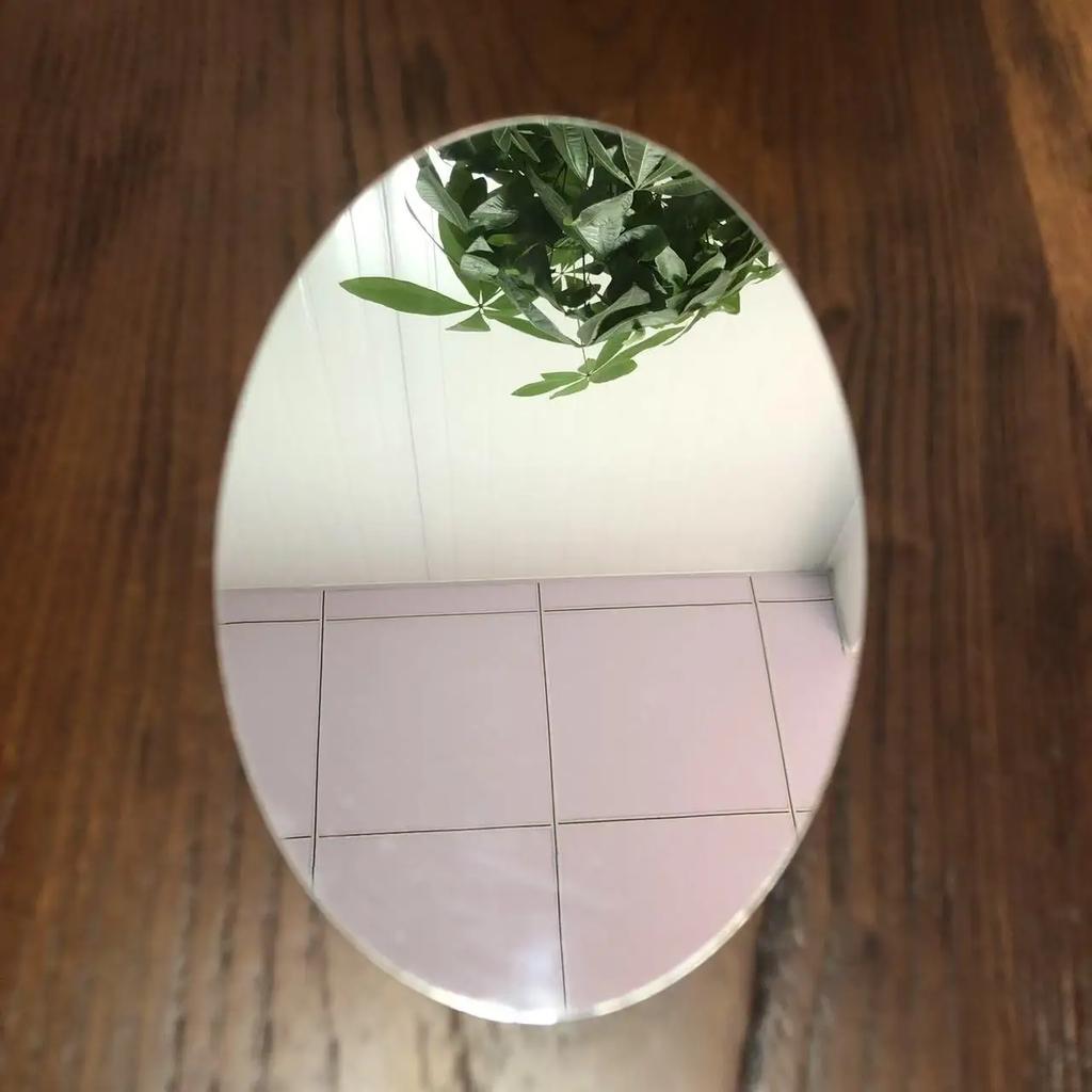 10pcs Oval Acrylic Mirror Wall Sticker Self-adhesive Decals For Bathroom Home Decor Mirror Wall Stickers DIY Art Home Stickers