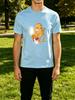 Funny Potato Pooping Fries Toilet Cartoon Front Graphic Print Unisexs Crew Neck Short Sleeve Tee Casual Daily Soft Basic Wear Top