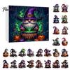 Acrylic Halloween Ornaments 2025 Gnome Advent Calendar 2D Hanging Multi-purpose Decor Set 24 Days Countdown for Holiday Home Festive Decorations