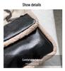 Damers Mångsidiga Plyschkedja Axelväska - Stor Kapacitet Höst/Vinter Mode Crossbody