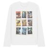 Star Wars: The Mandalorian Unisex Adult Trading Card Grid Distressed Long-Sleeved T-Shirt