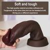 Dark Brown Realistic Silicone 30CM Dildo with Mushroom Head, Strong Suction Cup, Soft Body-Safe Silicone, Waterproof, Discreet Packaging
