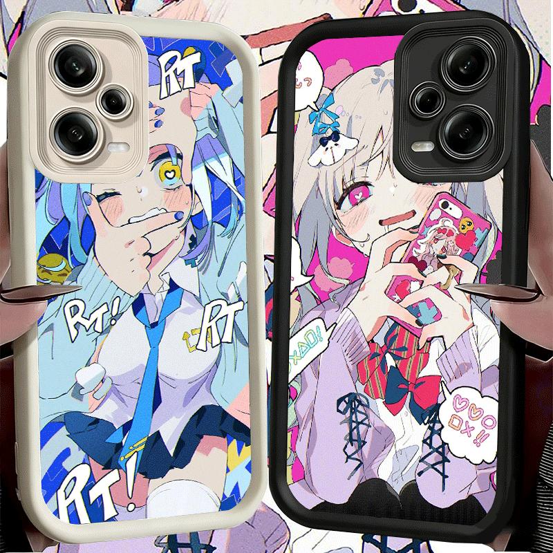 Phone Case for Xiaomi Redmi Note 15 14 13 Pro Plus Anime Kwaii Girl Ins Style Shell 12S 11 11S 11T 5G 14S Soft Silicone Funda