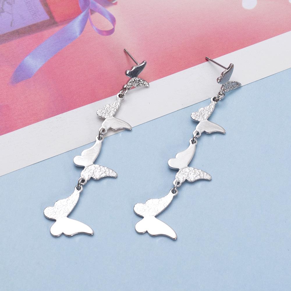 Korean Style Butterfly Tassel Earrings – High-End Christmas Jewelry for Women