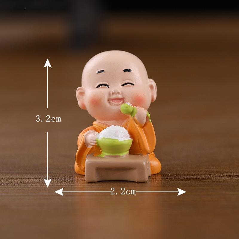 Creative Resin Ornaments Multiple Styles Small Monk Garden Terrarium Mini Figurine Miniatures Micro Landscape Decor