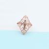 Russian Purple Gold Rhombus Hollow Ring Generous Temperament High-End Luxury Rose Gold Plated Live Ring