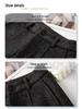 Unisex High-Waisted Gray Wool Sweatpants for Kids, Winter 2025: Thick Wide-Leg Petite Fit