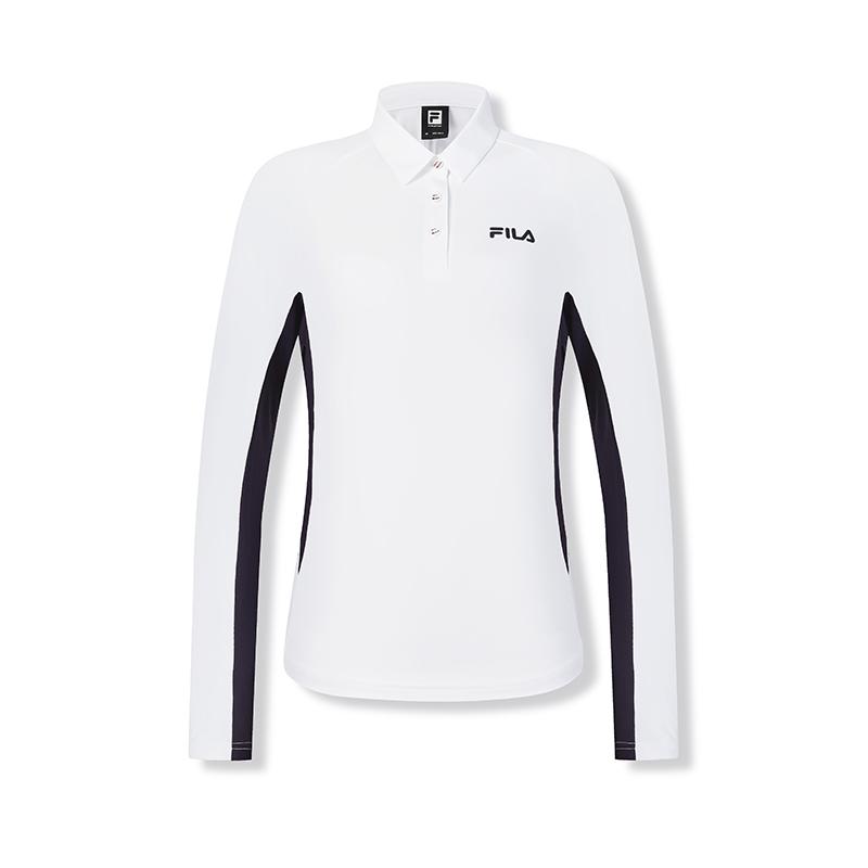 

New FILA Polo Shirt Women s Jade White A11W431208FWT 165/84A/M