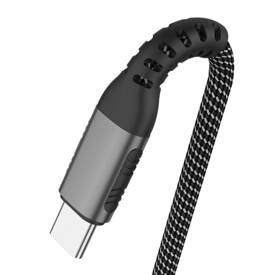 Data Cable 2-in-1 Fast Charging 5A PD 100W Type-C to Type-C Charging Cord for Laptop