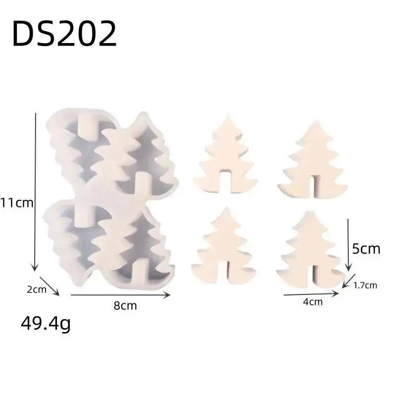 Christmas Tree Handmade Creative Candlestick Silicone Mold DIY Aromath Candle Molds Plaster Resin Candle Holder Making Tools