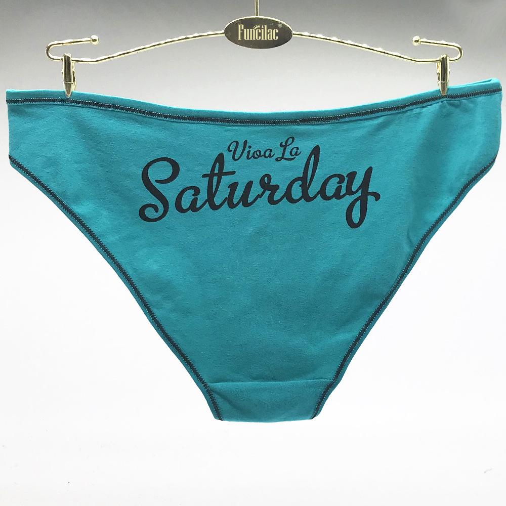 7 Pcs Underwear Cotton Every Weekdays Sexy Ladies Panties Knickers Briefs Lingerie for Women