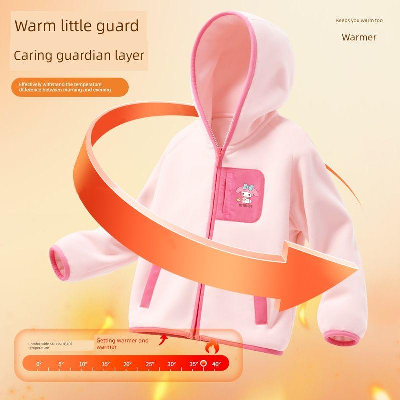 Melody Clothes for Girls, Fleece-Lined Suit, Children's Winter Clothing Three-Piece Set, School Uniform, Magical Warm Winter Clothes for Girls