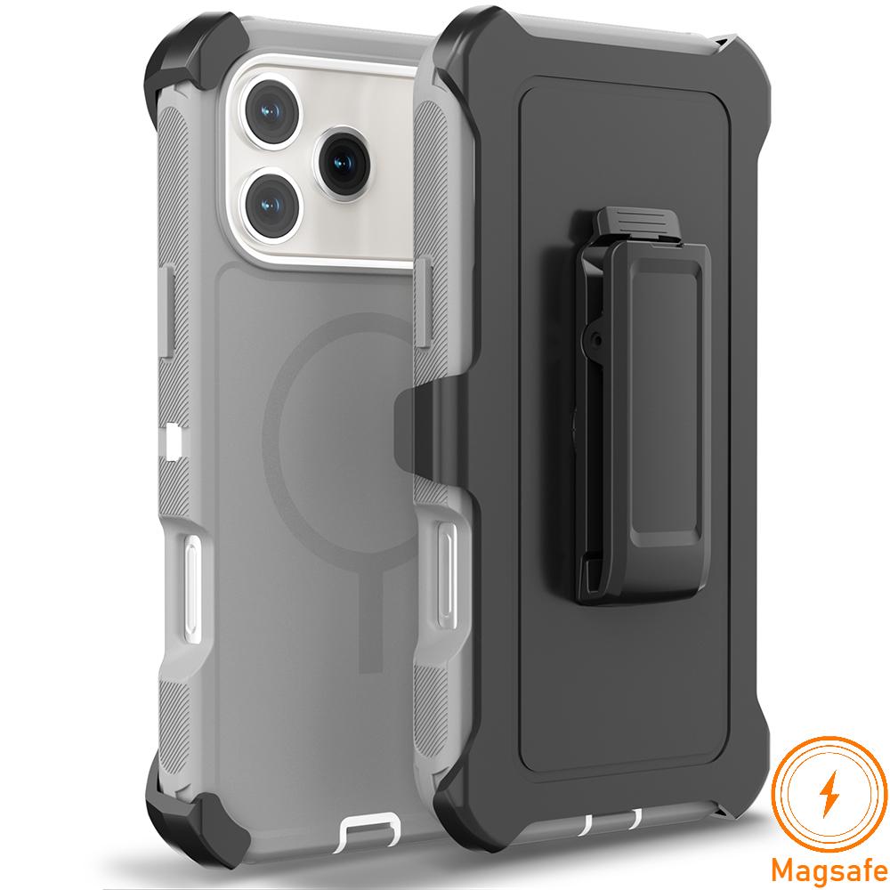 Étui de téléphone magnétique Armor OTT Defender Box pour iPhone 17 Pro Max Air 16 15 14 13 12 Pour Magsafe Robuste Résistant aux chocs Avec clip Housse