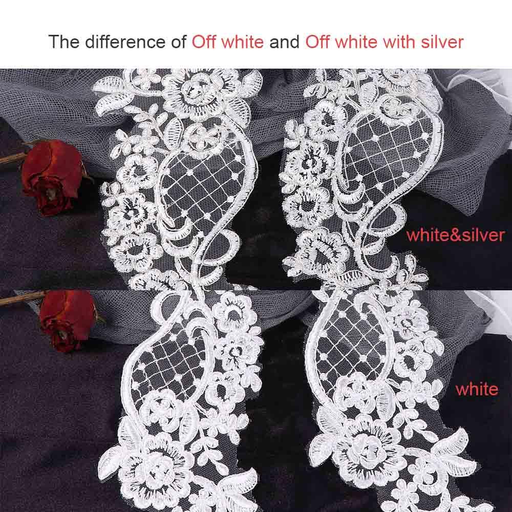 Luxury DIY Bride Garment Accessories Sewing Patch Lace Applique Lace Fabric Embroidery