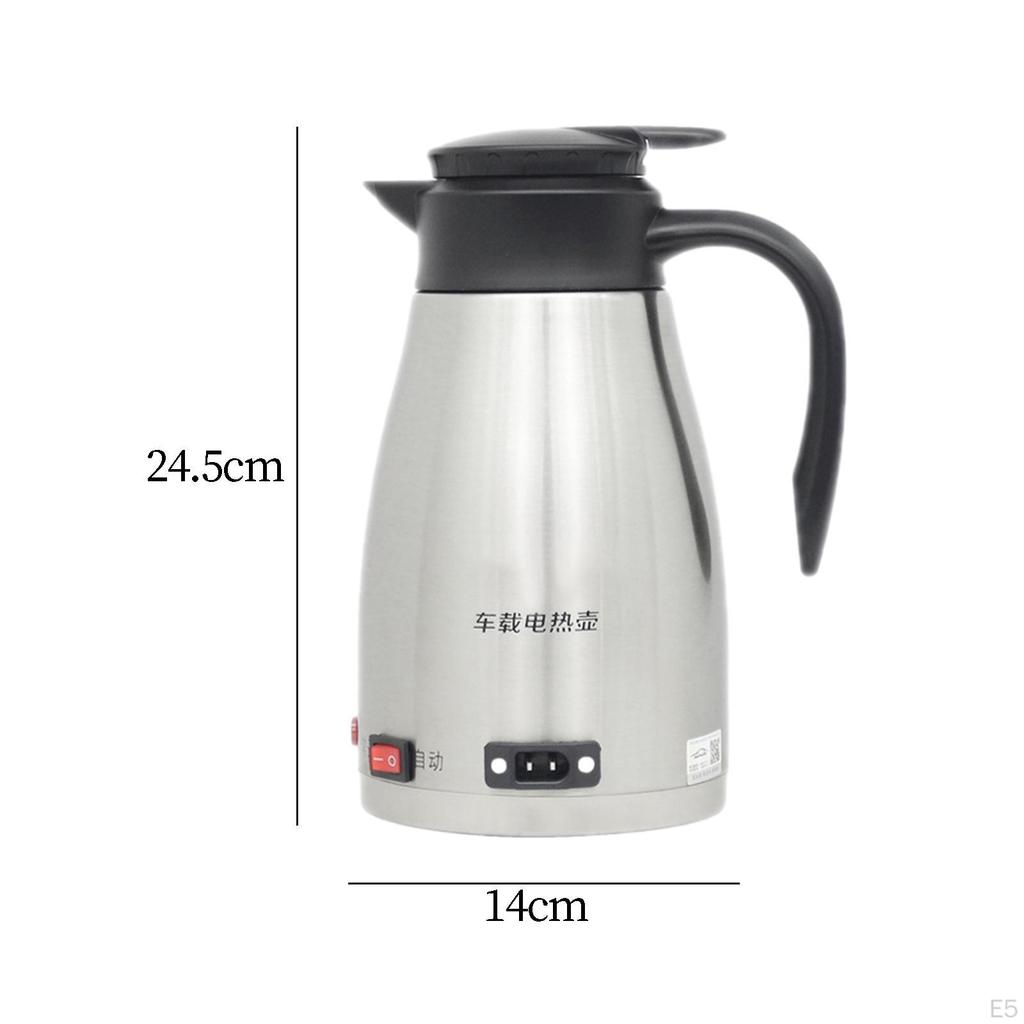 Car Electric Kettle Boiler with Indicator Light Drinking Cup 1300ml Stainless Steel