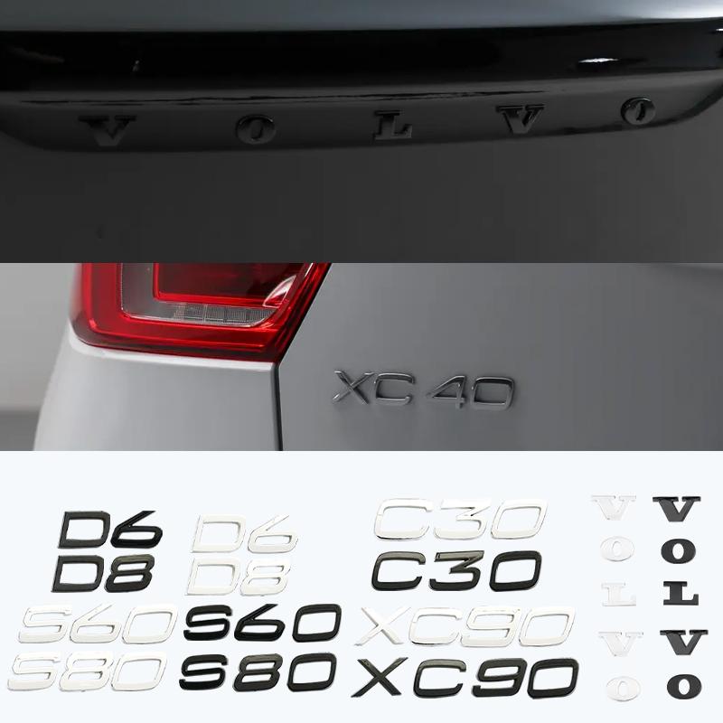 Car Trunk Logo Sticker Decoration Accessories For Volvo Rdesign Polestar AWD S60 S60L XC60 XC90 CX40 V60 S80 S80L B6 B8 T8 D8 B5