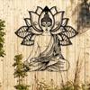 Yoga Meditation Lotus Metal Wall Art for Living Room Bedroom Balcony